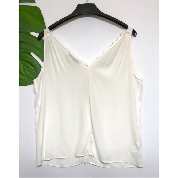 LOFT Tank Top with Crochet Trim Detail, Size XS - Picture 6 of 8
